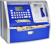 ATM Piggy Bank for Kids, Real Money Savings Bank (Blue/Silver)