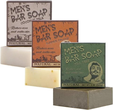 Natural Body Bar Soap Set, Tea Tree, Orange & Coconut, 5 oz x 3 - Personal Care