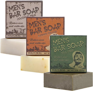Natural Body Bar Soap Set, Tea Tree, Orange & Coconut, 5 oz x 3 - Personal Care