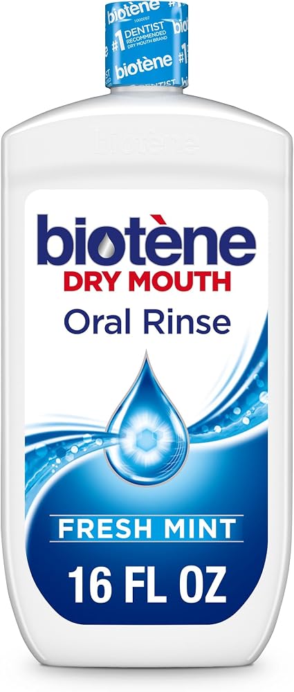 Biotene Oral Rinse Mouthwash for Dry Mouth, Fresh Mint, 16 fl oz
