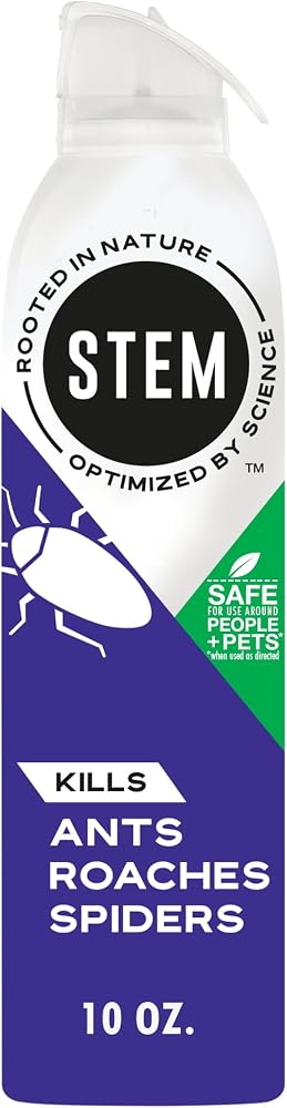 STEM Plant-Based Bug Spray, Ant, Roach, Spider Killer Indoor Outdoor, 10 oz