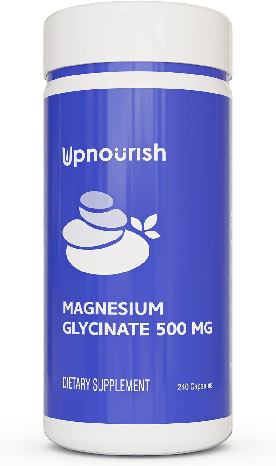 UpNourish Magnesium Glycinate Chelate 500mg Capsules - Highly Absorbable Pure Chelated Magnesium Supplement