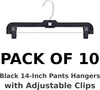 Big TOP DEALS USA Plastic Clothes Hanger Multipack, Black or Clear, 17 or 19 Inch Shirt Ha - Image 2