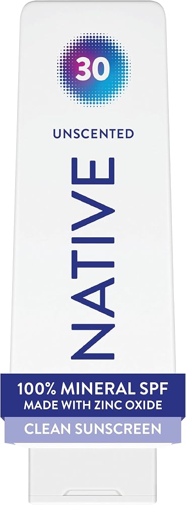 Native Sunscreen Lotion SPF 30 for Face & Body, Unscented, 7 fl oz - Personal Care
