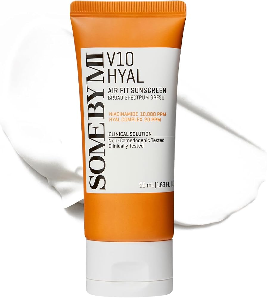 Some BY MI V10 Hyal Air Fit Sunscreen SPF 50 – 1.69oz, 50ml – Korean Centella Sunscreen for Face with UV Protection – Non-Greasy, No White Cast, No Eye Irritation for Sensitive Skin – Korean Skin Care