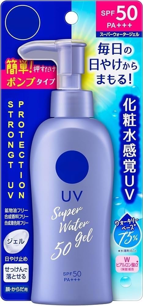 Super Water Gel SPF 50 PA+++ Sunscreen for Face and Body, Lightweight Japanese Water Gel Formula, Non-Greasy Feel, 140 ml - Personal Care