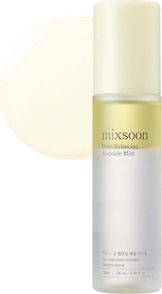 Mixsoon Bean Balancing Ampoule Mist - Hyaluronic Acid, Hydrating Face Mist, Soothing for Face, Oil balance For Hydrated Radiance 100ml / 3.38 fl.oz. Korean Glass Skin Care
