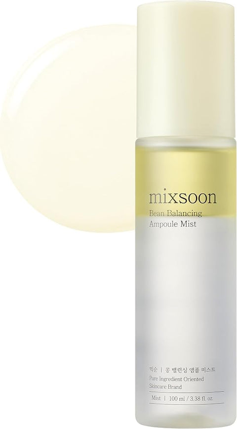 Mixsoon Bean Balancing Ampoule Mist - Hyaluronic Acid, Hydrating Face Mist, Soothing for Face, Oil balance For Hydrated Radiance 100ml / 3.38 fl.oz. Korean Glass Skin Care