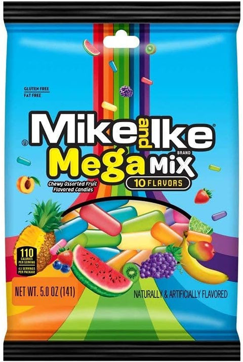Big TOP DEALS USA Assorted Candy Mix, 60 Count, Mike and Ike + NOW and LATER Chewy Candy, Blue Gift Bag, Mega Bulk Assortment for Parties, Events and Sharing