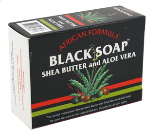 African Formula Black Soap 3.5 Ounce Shea Butter & Aloe Vera - Personal Care