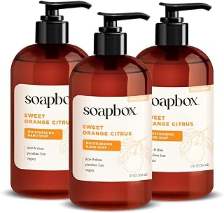 Soapbox Sweet Orange Citrus Liquid Hand Soap - Moisturizing Hand Wash - - Personal Care