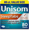 Unisom SleepTabs, Nighttime Sleep-aid, Doxylamine Succinate, 80 Tablets - Image 1