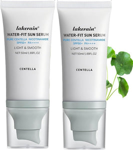 2 Pcs Centella Sunscreen SPF 50, Centella Water-Fit Sun Serum, Long-Lasting Protection, Nourishing Skin Protection and UV Defens. - Personal Care
