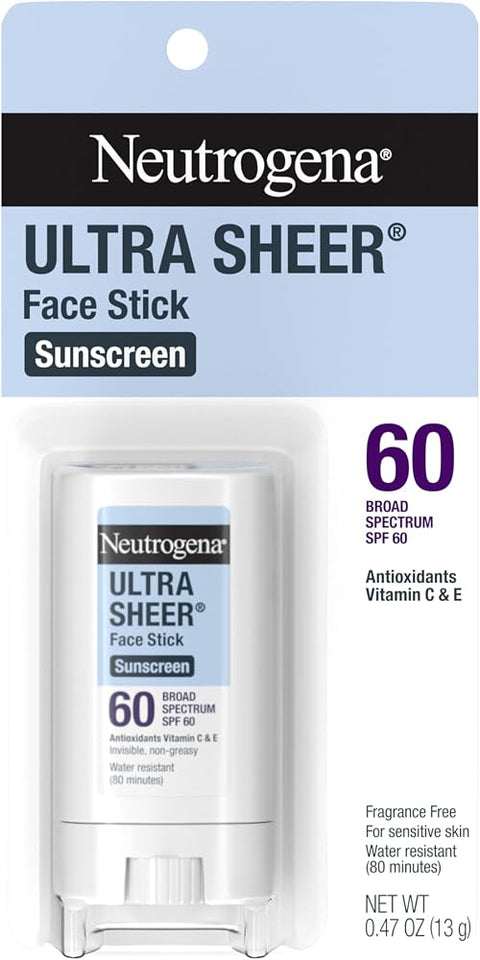 Neutrogena Ultra Sheer Face Sunscreen Stick SPF 60, .47 oz - Personal Care