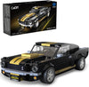 CaDA C55034W Shelby GT 350H Mustang Black Supercar Building Block Model, 285 Pieces, 1:24 Scale, Adult Collectible Toy