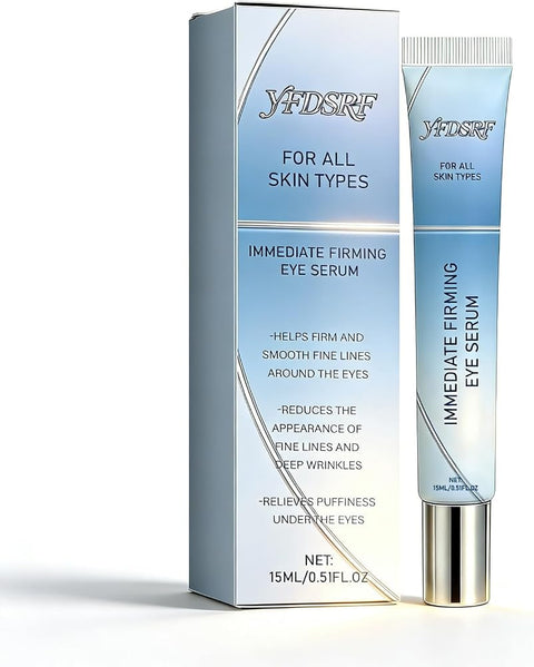 Instant Firming Eye Serum, Rapid Reduction Eye Serum for Under Eye Bags, Instant Eye Bag Remover Puffiness, Anti-Aging Under Eye Cream for Bags, Dark Circles, Puffiness & Wrinkles