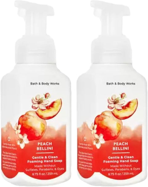 Bath and Body Works Gentle & Clean Foaming Hand Soap 8.75 Ounce (Peach Bellini) - Personal Care