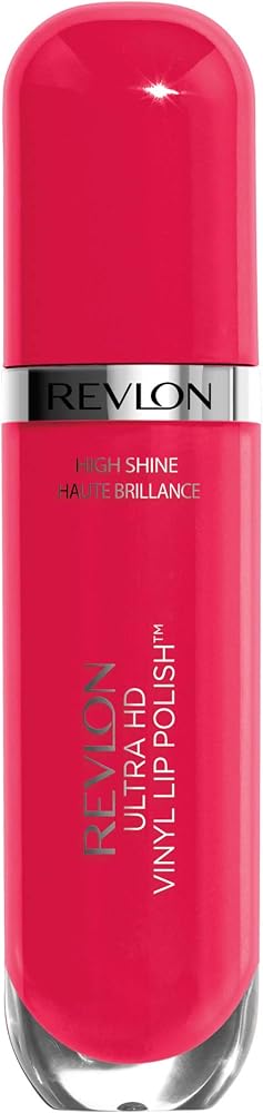 Revlon Ultra HD Vinyl Lip Polish, Liquid Lipstick, Rule The World, Hot Pink Gloss , 0.2 Fluid Ounce