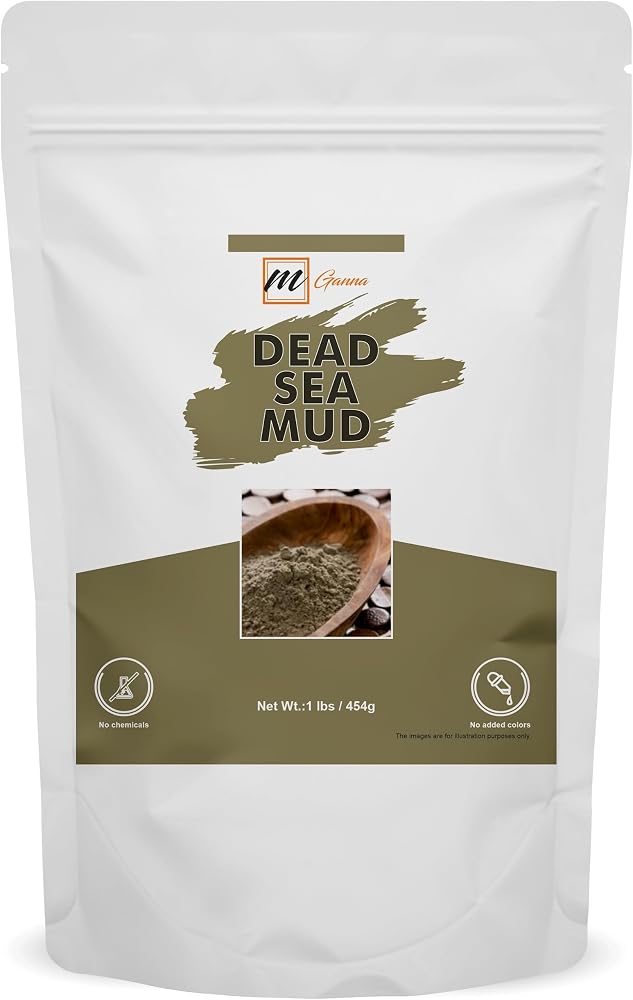 100% Natural Dead Sea Mud/Clay Powder for Hair Masks, Scrubs, Creams, Face Masks, and Soap Making 1 LBS / 454 GMS - Personal Care