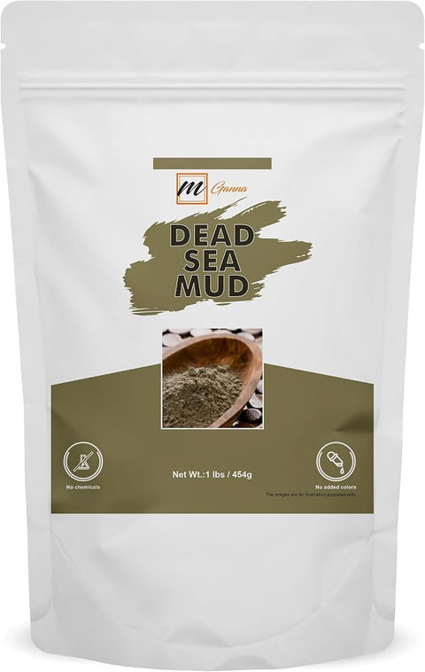 100% Natural Dead Sea Mud/Clay Powder for Hair Masks, Scrubs, Creams, Face Masks, and Soap Making 1 LBS / 454 GMS - Personal Care