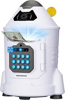 GONINO Piggy Bank for Boys, Rocket Ship Electronic Money Bank with Password
