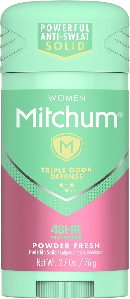 Women's Deodorant by Mitchum, Solid Antiperspirant Deodorant Stick, Powder Fresh, 2.7 Oz (Pack of 1)