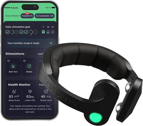 Pulsetto FIT (V2) Wellness Wearable – Relaxation, Sleep & Daily Wellness Support Device