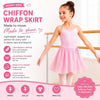 Moret Kids Girls' Ballet and Dance 2-Pack Chiffon Wrap Skirt, Black - Image 2