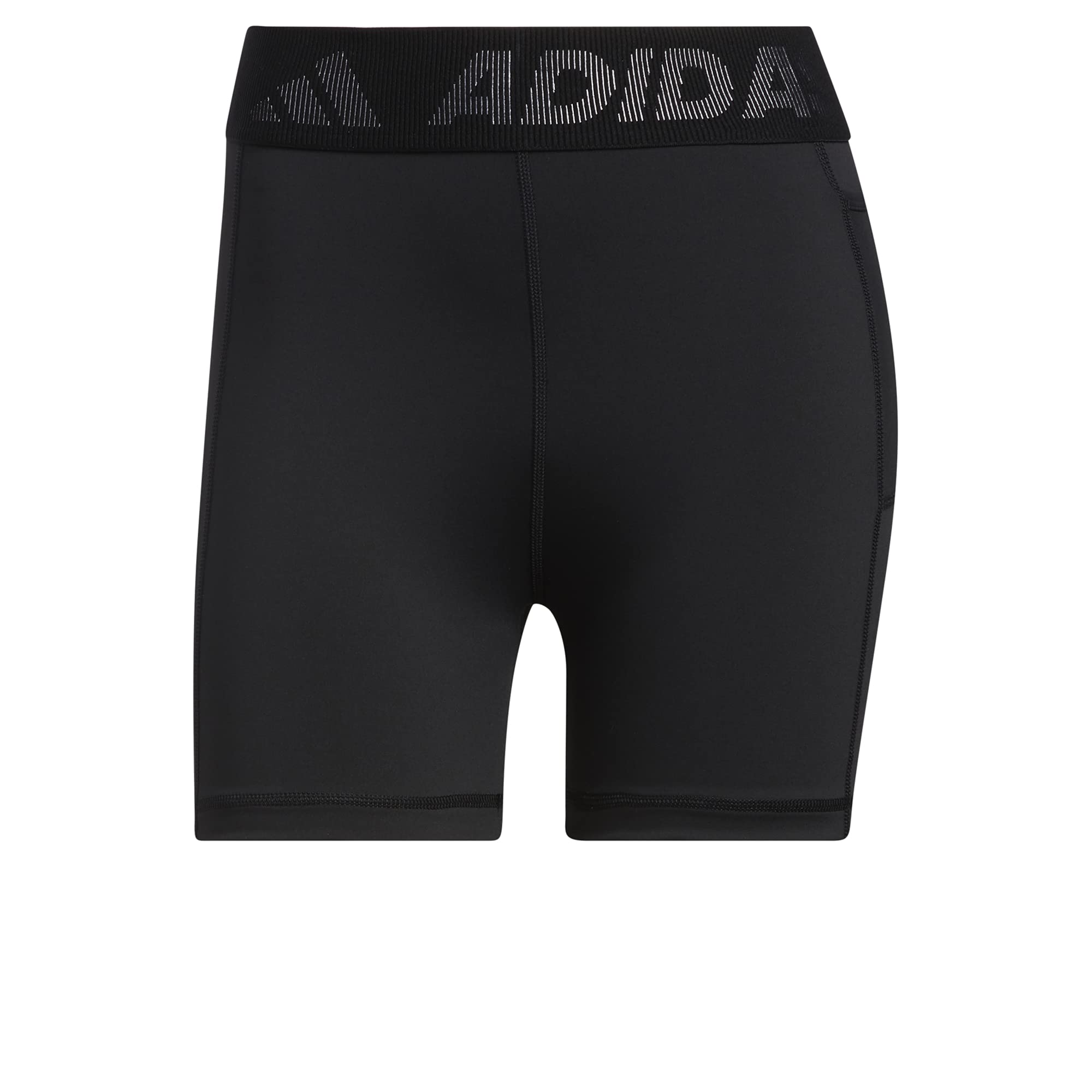adidas womens Techfit Badge of Sport Short Tights Leggings, Black/White, X-Small US
