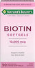 Nature's Bounty Biotin 10000mcg Supplement, 90 Rapid Release Softgels