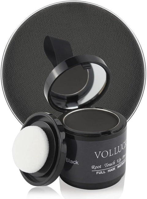 VOLLUCK Root Touch up Powder, Instant Hairline Powder for Thinning Areas and Gray Hair Coverage, Natural and Non-greasy Root Cover up for Women and Men (Red Brown, 0.35 Ounce)