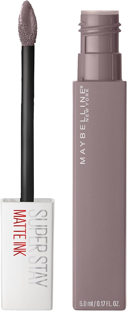 Maybelline Super Stay Matte Ink Liquid Lipstick Makeup, Long Lasting High Impact Color, Up to 16H Wear, Huntress, Muted Grey, 1 Count, Packaging May Vary