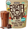 EarthChimp Organic Vegan Protein Powder, Plant Based, Chocolate, 2lb