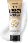 Mineral Sunscreen with Zinc Oxide SPF 50, Natural Beef Tallow Sunblock, 80G - Personal Care