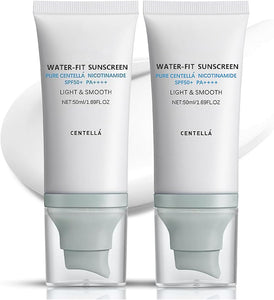 2Pcs Centella Sunscreen SPF 50, Lightweight Hyaluronic Acid Centella Asiatica Moisturizing Sunscreen, Face Sun Screen Long-Lasting Protection, Centella Madagascar Moisture Cream(1.69 fl.oz, 50ml)*2