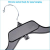 Sswbasics 17 inch Break-Resistant Black Plastic Dress Hangers - | Molded from K-Resin to w - Image 2