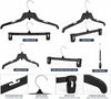BIGTOPDEALSUSA Black Plastic Hanger Combo Set 40 Pack, 17-Inch Shirt Hangers and 14-Inch P - Image 2