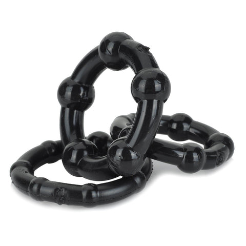 Phenom Beaded Silicone Cock Penis Rings 3 Sizes for Longer Erections & Delay Control - Personal Care