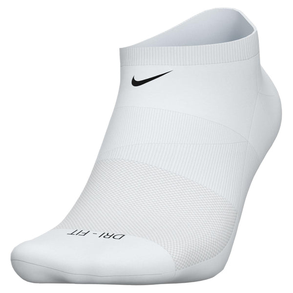 Nike Men's Everyday Plus Cushioned Training No-Show Socks (6 Pairs), White/Black, Large