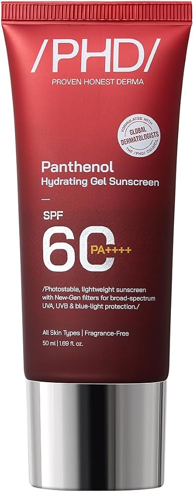 Phd/Panthenol /PHD/Panthenol Hydrating Gel Sunscreen SPF 60 PA++++ 50ml - Personal Care
