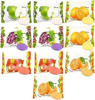 10Pcs Bar Soap for Men and Women,Apple,Lemon,Strawberry,Orange and Grape,Gentle Cleaning Bath Soaps,Moisturizing Soap Bar for Body and Face,All Skin Types,Refreshing Fruity Bath Soaps Set,75g