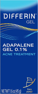 Differin Acne Retinoid Treatment Gel, 0.1% Adapalene, 45g Pump