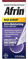 Afrin No Drip Extra Moisturizing 12 Hour Nasal Congestion Relief Pump Mist, Sinus Spray Decongestant - 15 mL - Personal Care