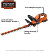 BLACK+DECKER 20V MAX Cordless Hedge Trimmer, Battery and Charger Included, 22 Inch Steel B - Image 3
