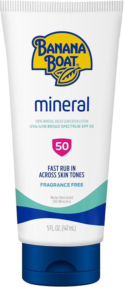 Banana Boat Mineral Sunscreen Lotion SPF 50, 5 Fl Oz - Personal Care