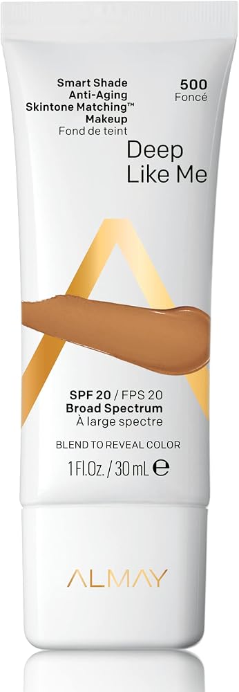 Almay Smart Shade Anti-Aging Skintone Matching Makeup, Hypoallergenic, Cruelty Free, Oil Free, -Fragrance Free, Dermatologist Tested Foundation with SPF 20, 1oz