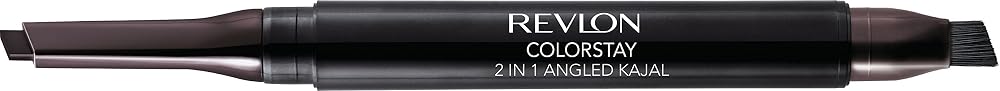 Revlon ColorStay 2-in-1 Angled Kajal Eyeliner, Waterproof Eye Makeup with Smudge Brush for Smokey Eyes, Fig (102), 0.01 oz