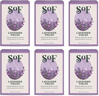 Sof Lavender Fields Moisturizing Bar Soap, Coconut Oil & Shea Butter - Personal Care