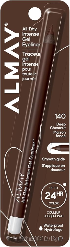 Almay All-Day Intense Gel Eyeliner, 140 Deep Chestnut, 0.045 oz