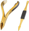 Revlon Gold Series Ingrown Away Set, includes Toenail Nipper and Dual Ended Toenail Tool, Titanium Coated for Maximum Durability